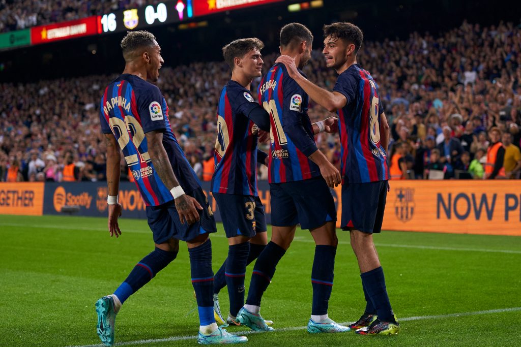 BARCELONA WENT TOP OF THE LEAGUE