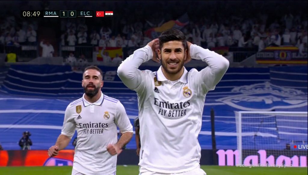 Asensio scored early goal as Real Madrid took the lead
