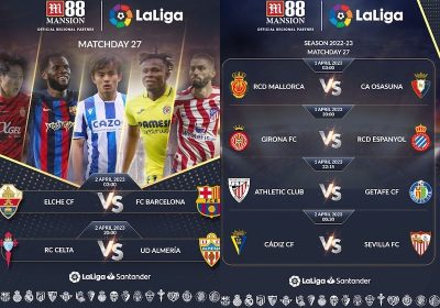 La Liga 2022-23 MD27 fixtures