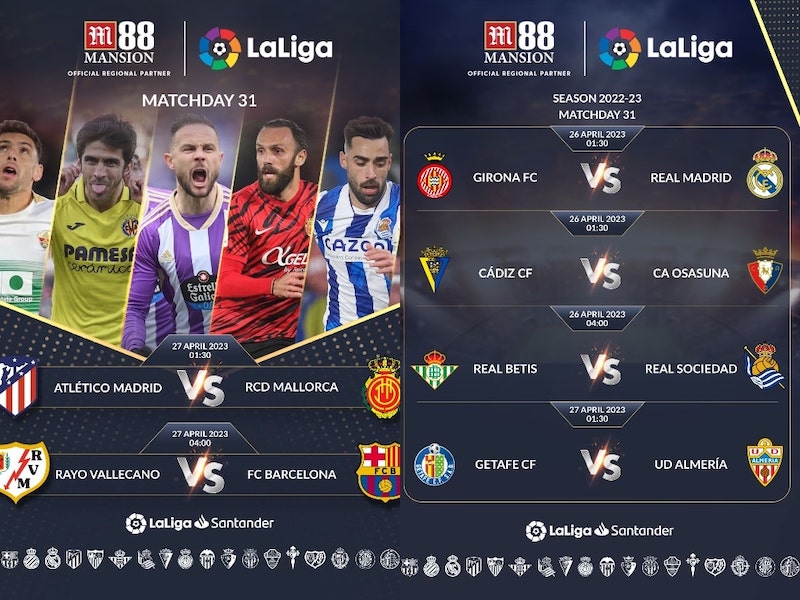 La Liga 2022_23 Matchday 31 fixtures