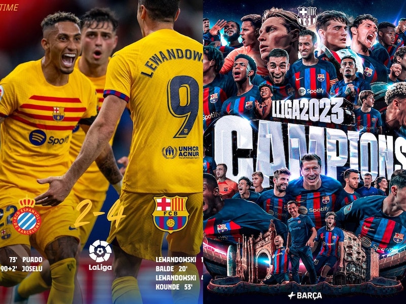 Barcelona won La Liga 22_23 after victory at Espanyol