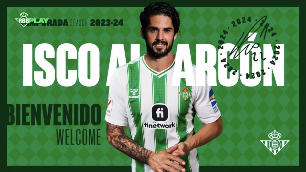 Isco joins Real Betis as free transfer