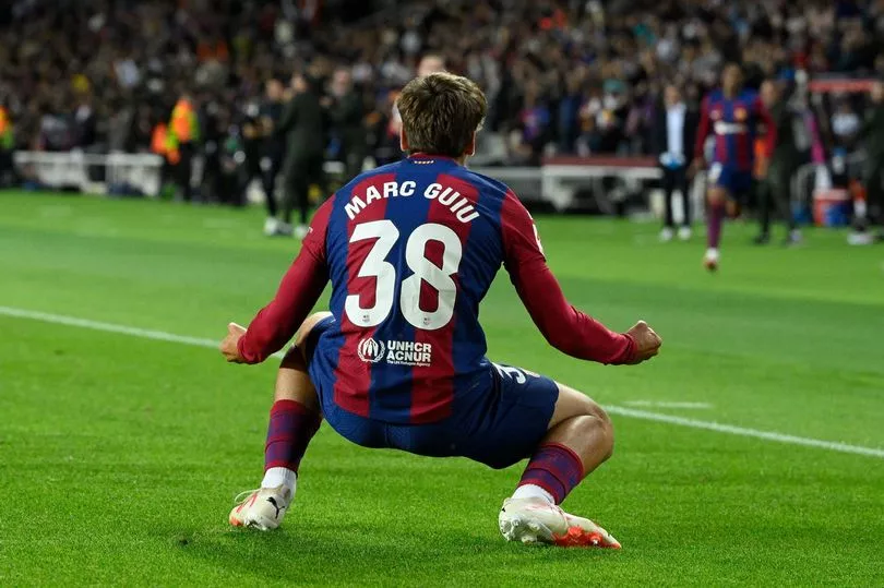 Guiu scored first goal for Barcelona