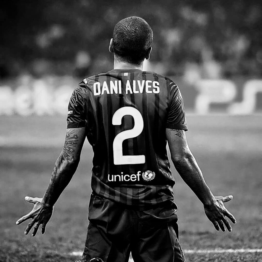 Alves in his second spell with the Catalan side Barcelona